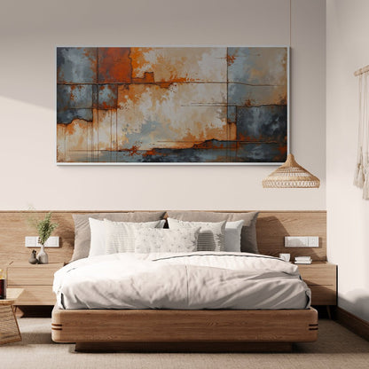 Stampa moderna ispirata alla corrosione e al passare del tempo