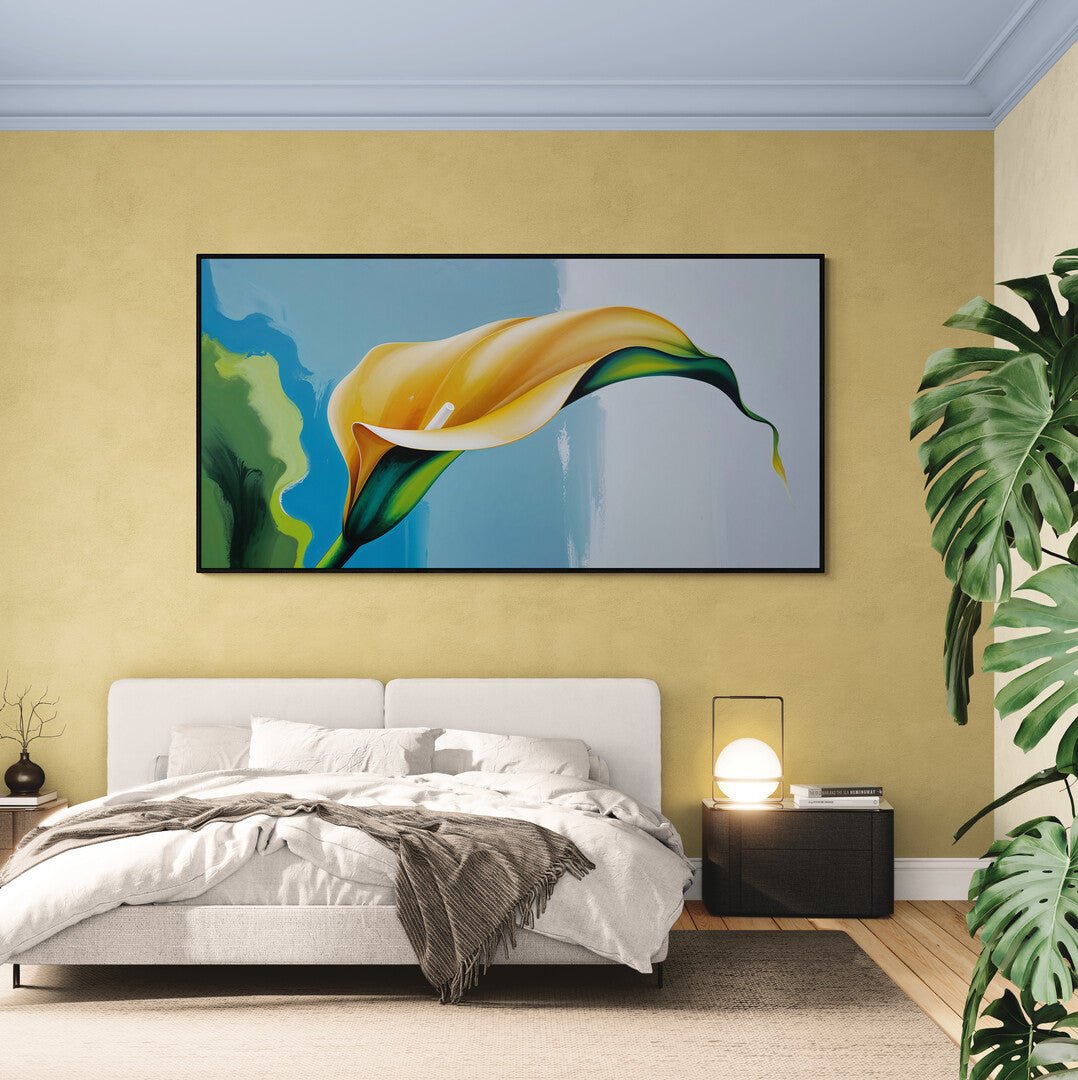 poster moderno calla orizzontale finitura semi opaca antiriflesso