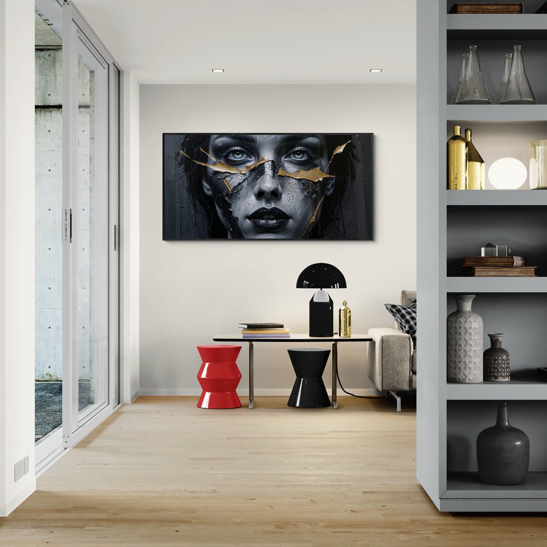 stampa murale premium kintsugi art dettagli nitidi e neri profondi