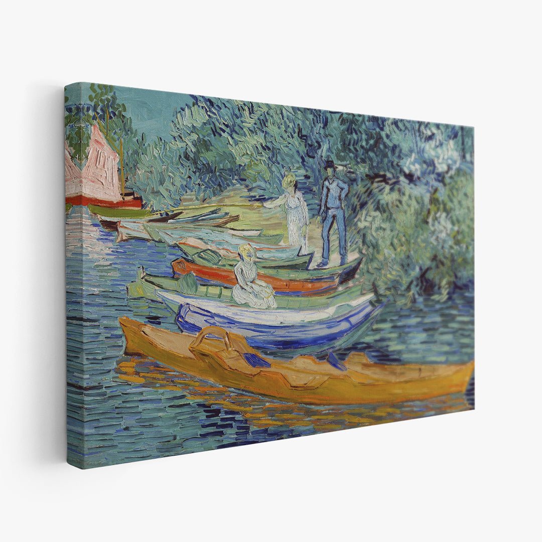 Scena fluviale estiva in stile post-impressionista di Van Gogh