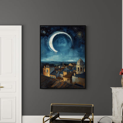 Sotto la Luna Sognante – Stampa su tela surrealista in vendita online