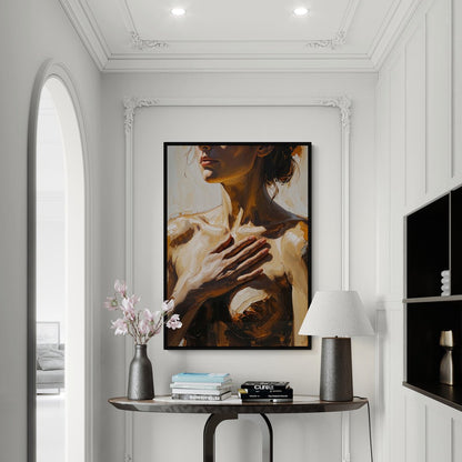 figurativo materico mano sul petto gesto intimo