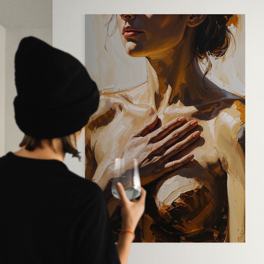 sulla pelle sul cuore stampa figurativa materica su policotone