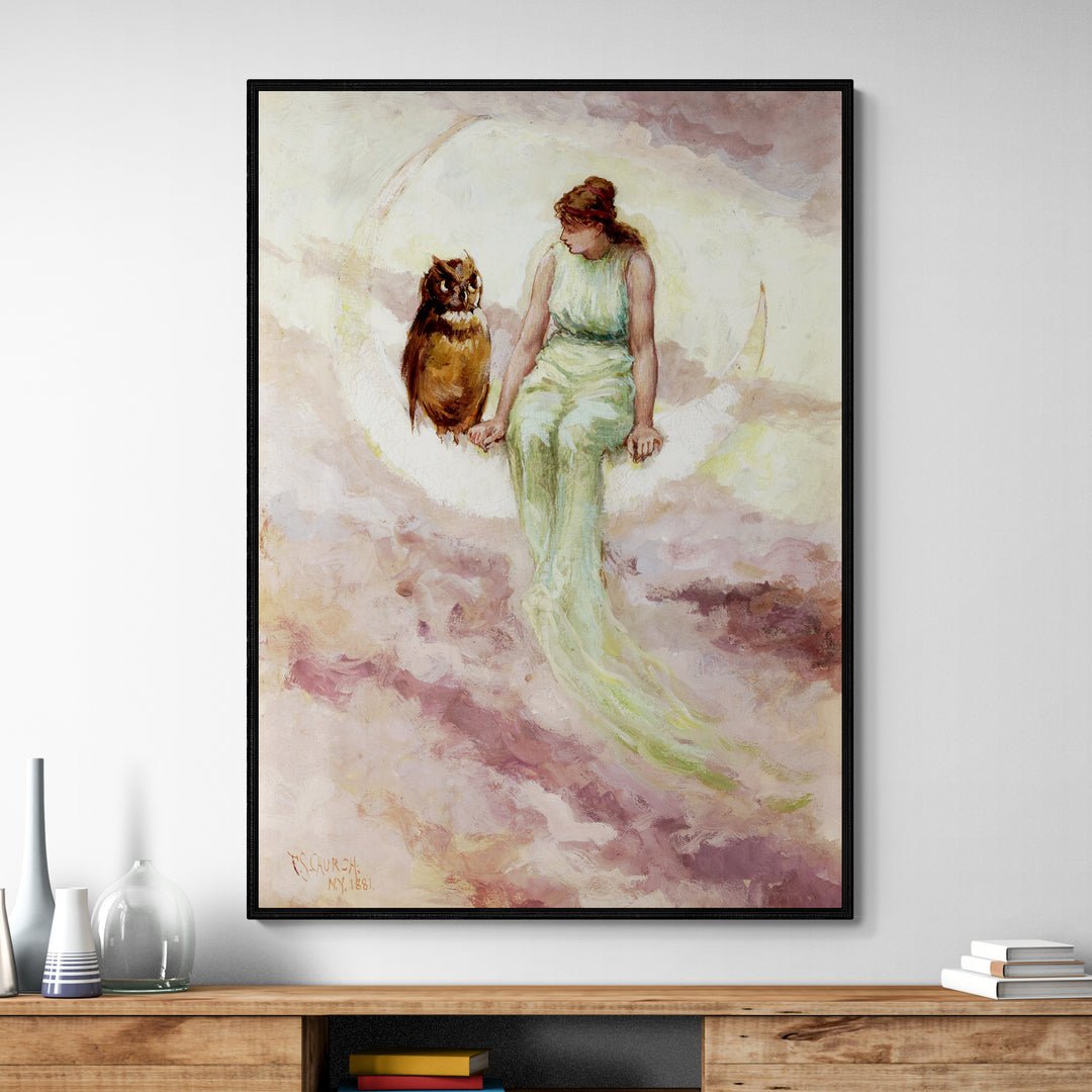 Riproduzione artistica romantica e onirica con cielo rosa e atmosfera magica