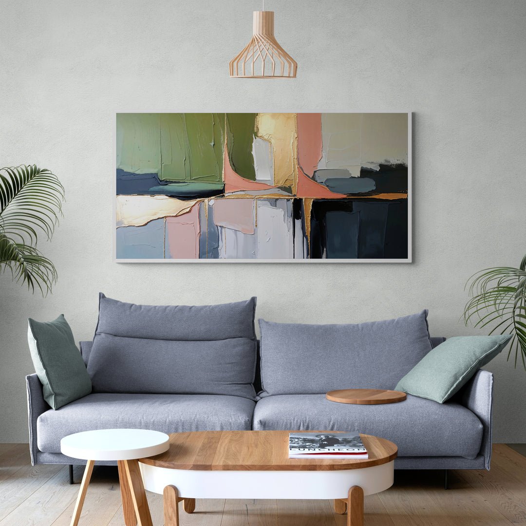 Quadro astratto per interni minimal e industrial