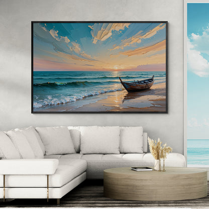 quadro relax per soggiorno moderno mare turchese tramonto