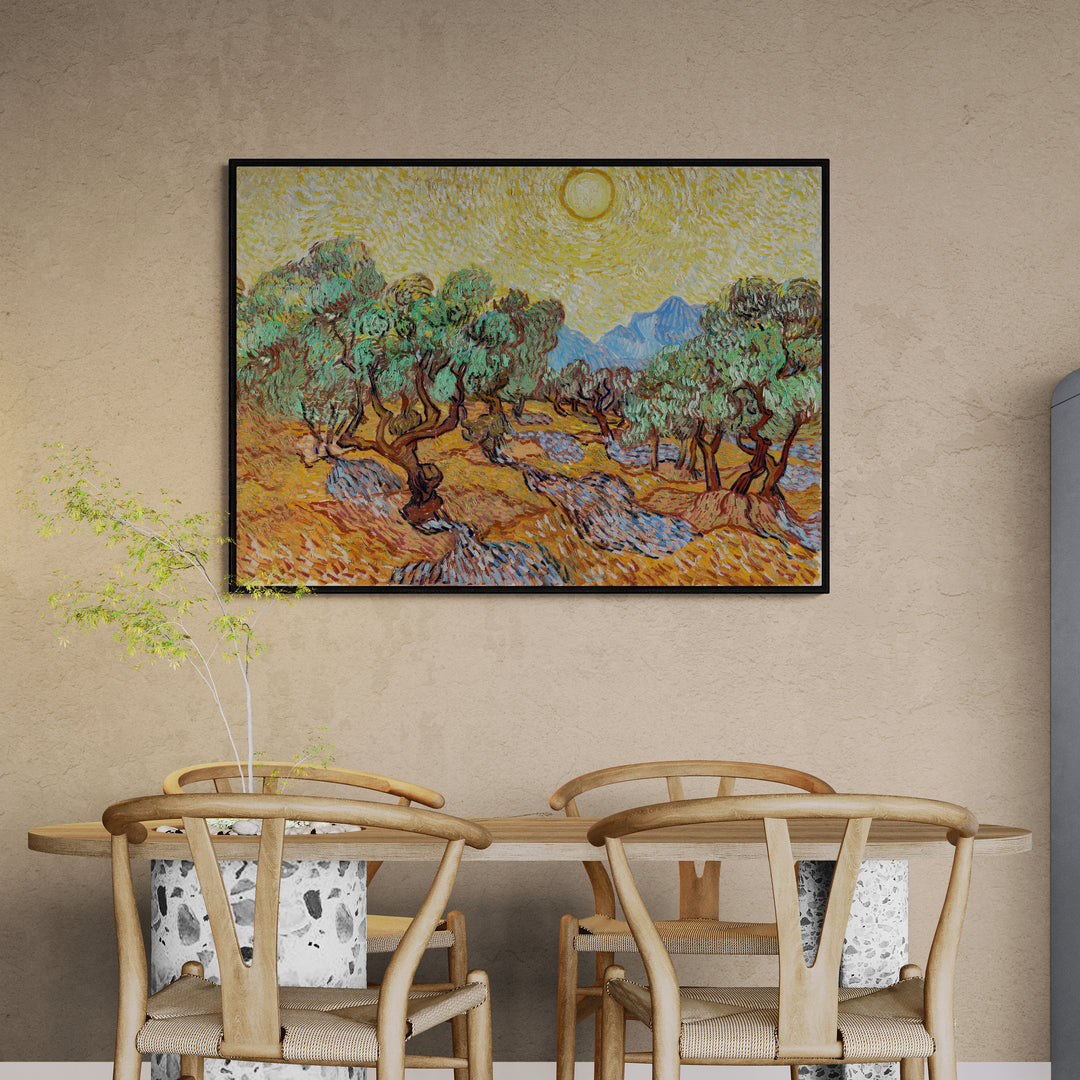 Tela decorativa Vincent van Gogh – paesaggio solare