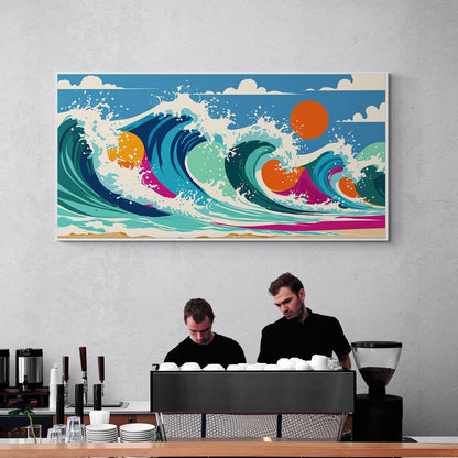 Tela con arte marina moderna per arredamento originale

