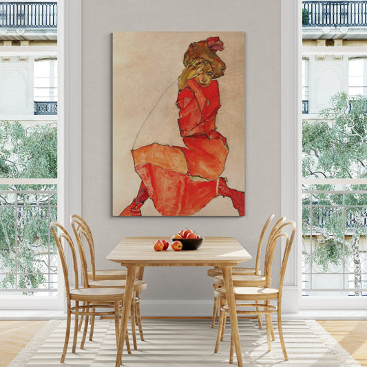 Lady in Red Egon Schiele