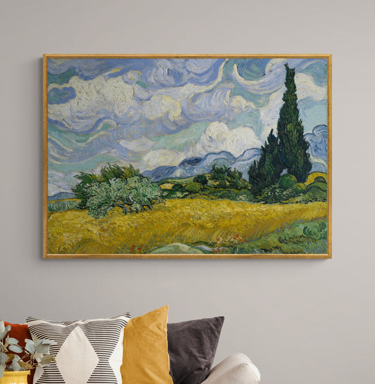 Campo di grano con cipressi Van Gogh