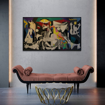Riproduzione di Guernica di Picasso in versione colorata per arredare con stile