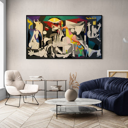 Stampa su tela di grande formato di Guernica di Pablo Picasso per salotti e uffici