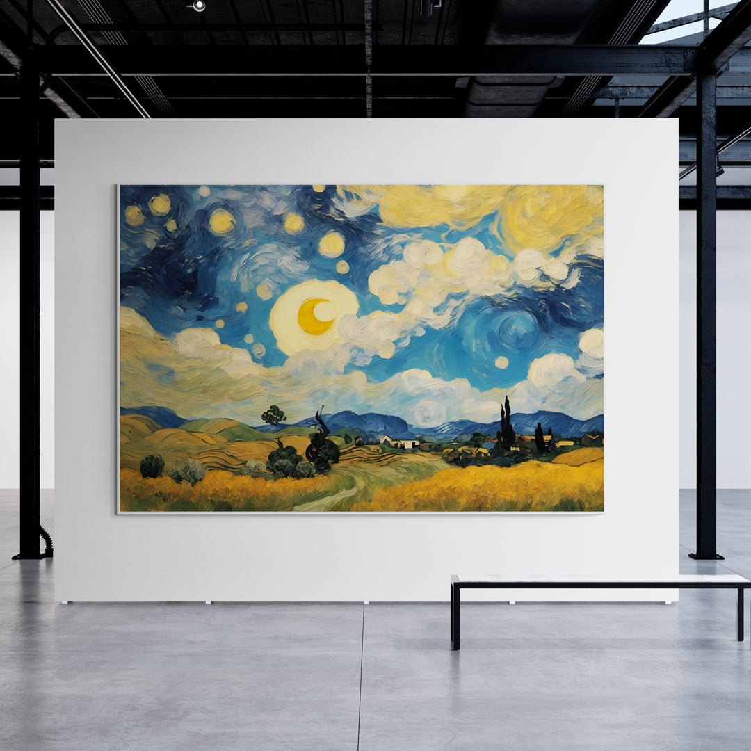 Campi di Colori Infiniti in stile Van Gogh