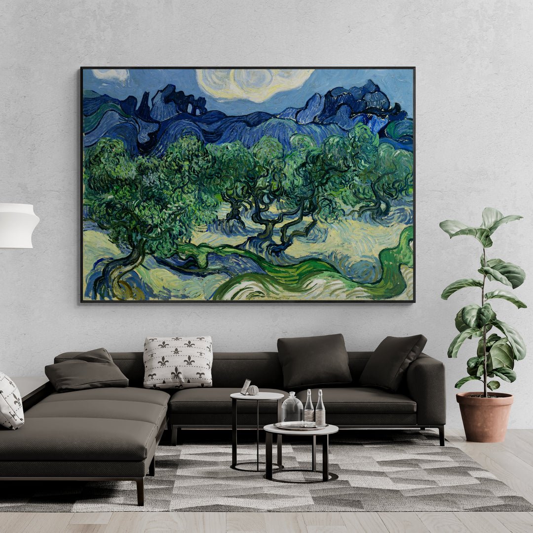 quadro van gogh uliveto provenza colori blu e verdi