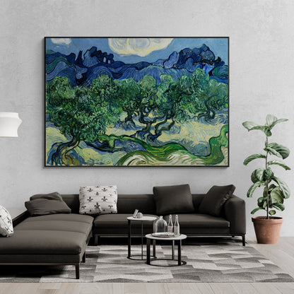 quadro van gogh uliveto provenza colori blu e verdi