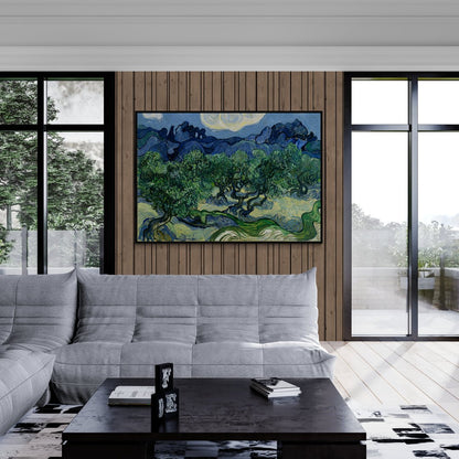 poster van gogh paesaggio provenza pennellate dinamiche