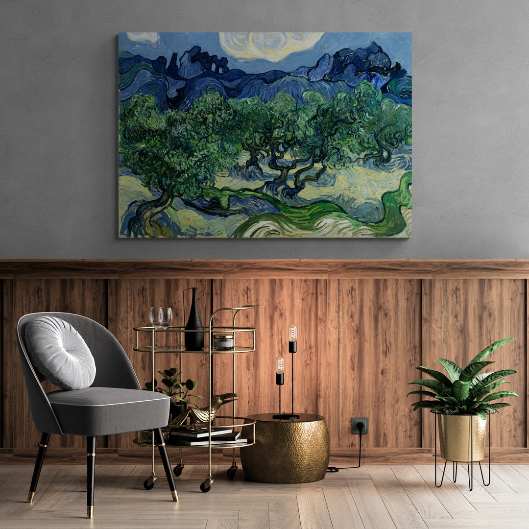 quadro panoramico uliveto di van gogh per salotto