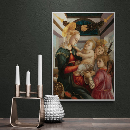 Madonna col Bambino e due Angeli Sandro Botticelli 1470