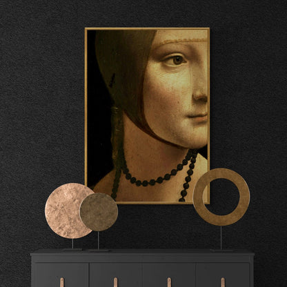 détail de la Dame à l'hermine de Léonard de Vinci 